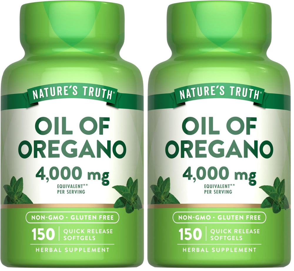 Front view of Nature's Truth Oil of Oregano Softgels Pack of 2