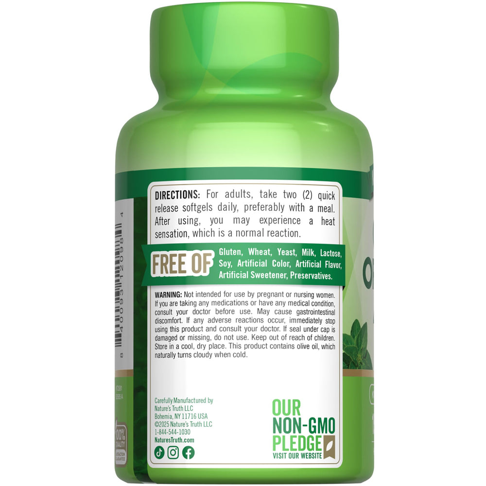 Packaging of Nature's Truth Oil of Oregano Softgels Pack of 2