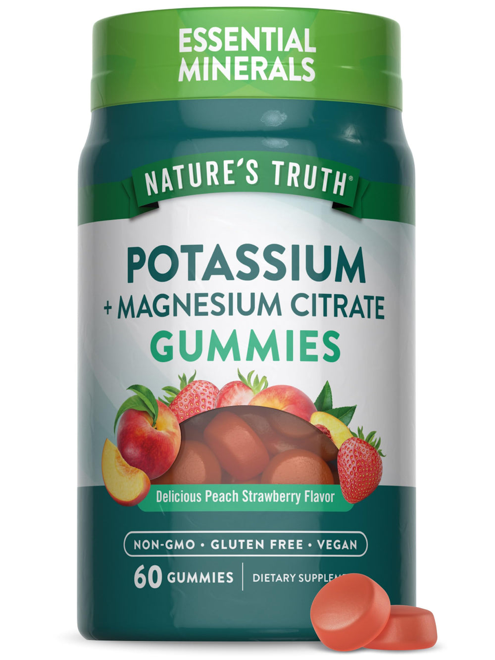 Nature's Truth Potassium Magnesium Citrate Gummies bottle 60 count