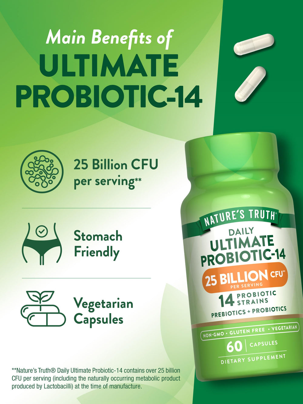 Digestive health support with daily probiotic routine