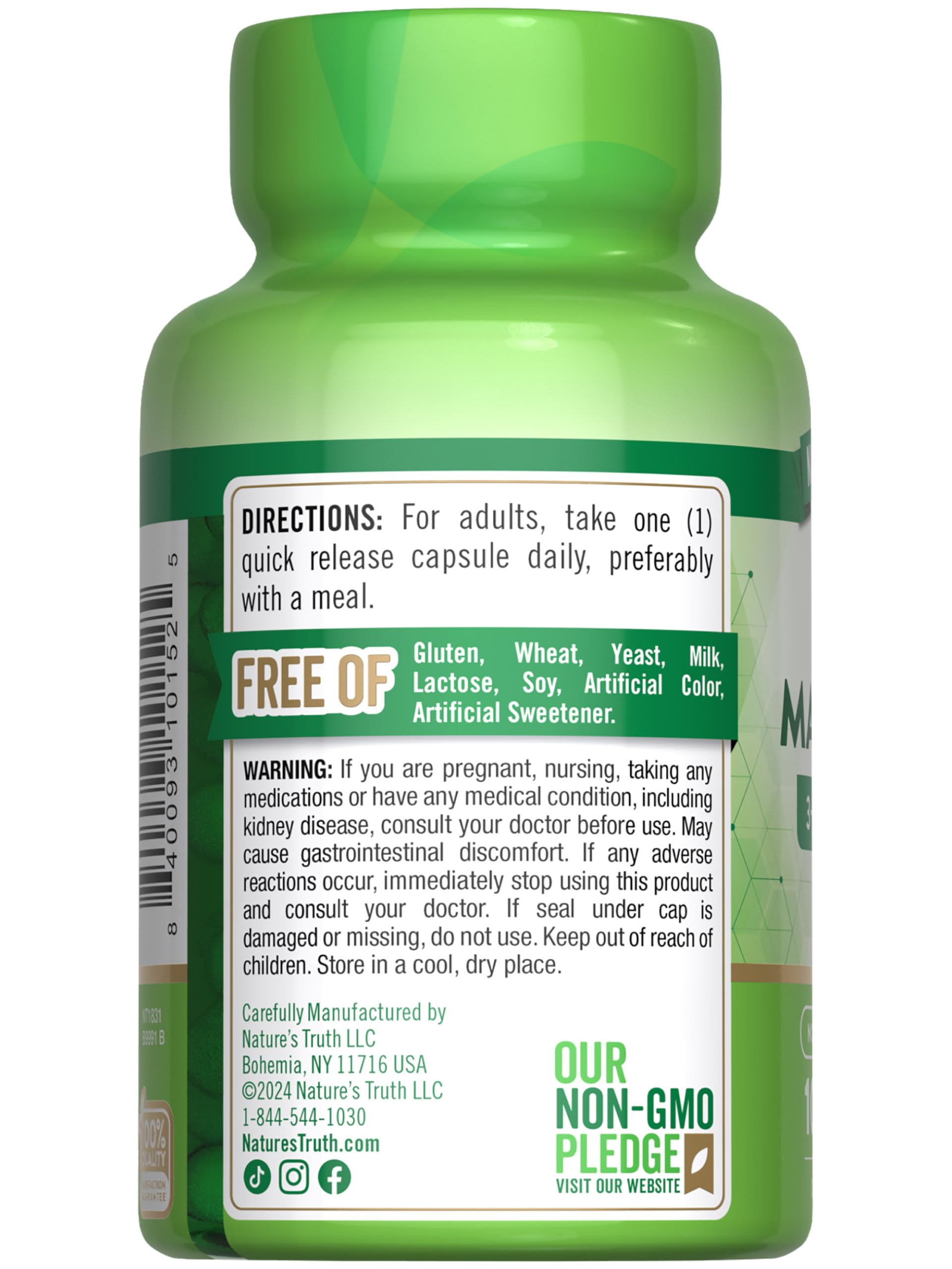 Shelf-ready Nature's Truth Triple Magnesium Complex packaging