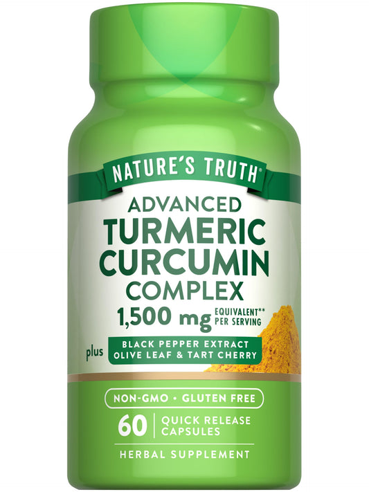 Bottle of Nature's Truth Turmeric Curcumin 1500 mg, 60 capsules