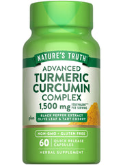 Bottle of Nature's Truth Turmeric Curcumin 1500 mg, 60 capsules