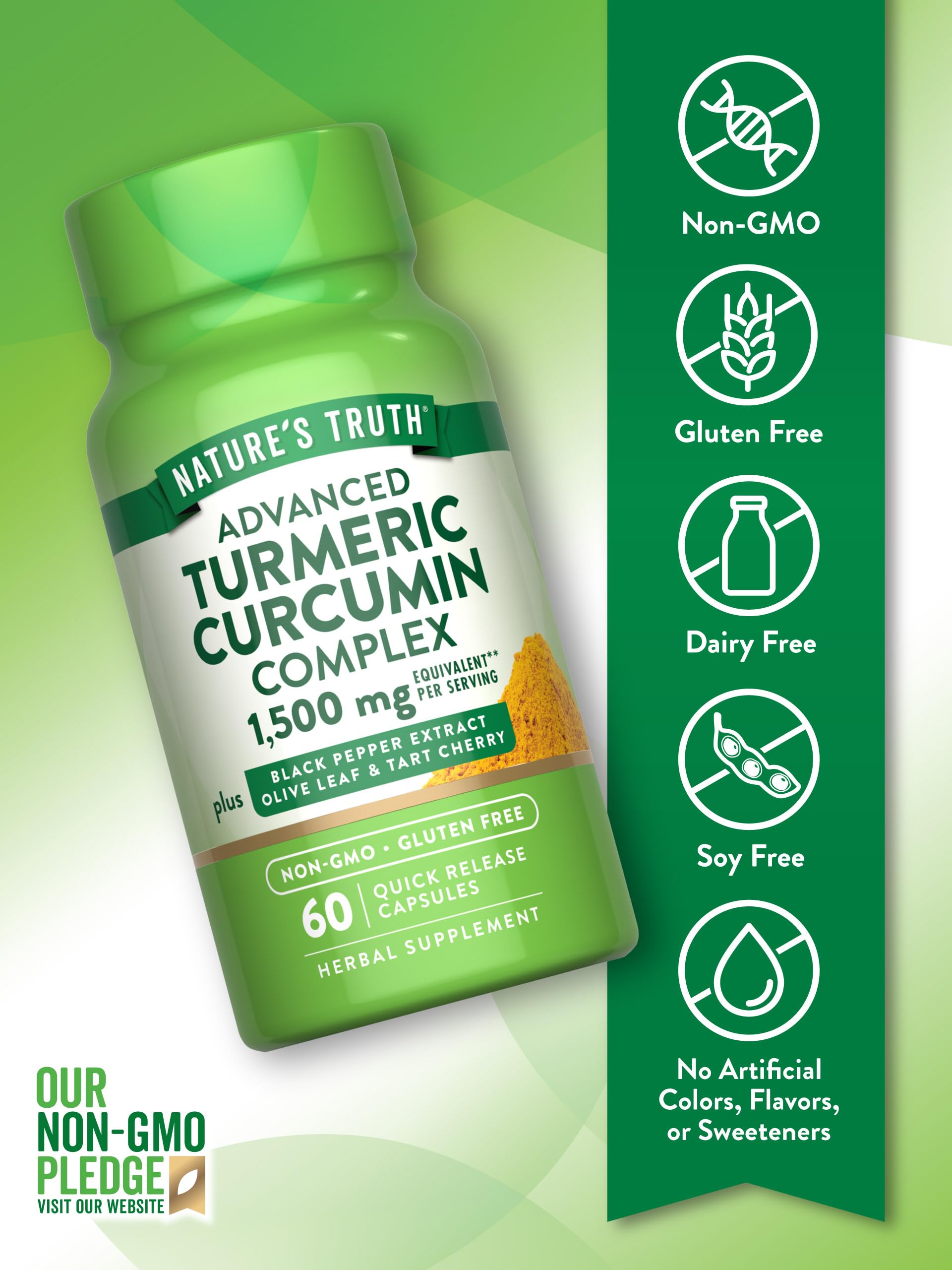 Nature's Truth turmeric curcumin bottle front view