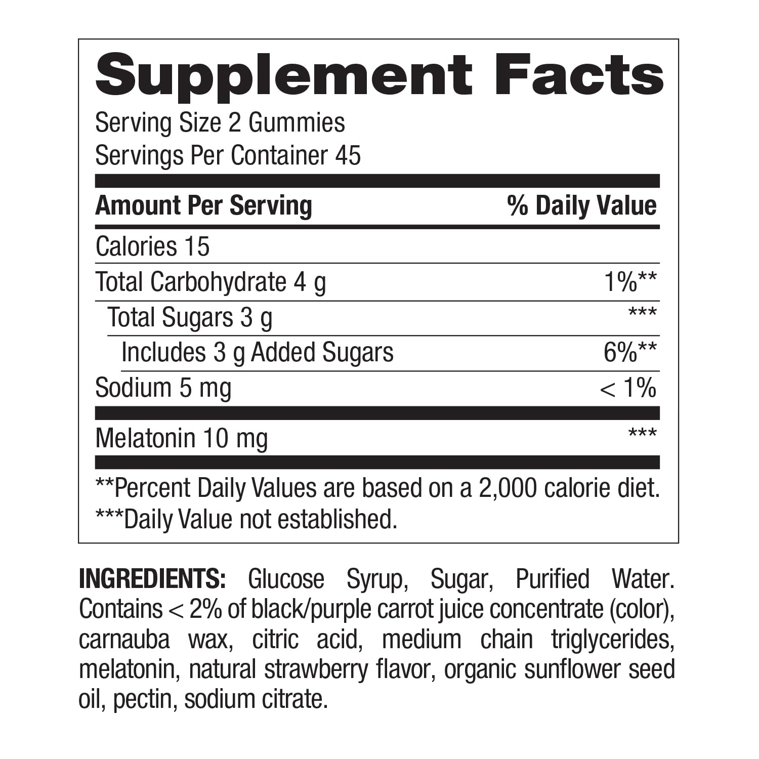 Label highlighting gluten-free and preservative-free formula