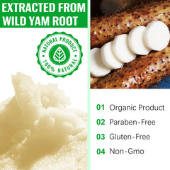Nature Ziran Wild Yam Cream application on dry skin provides hydration without heaviness.