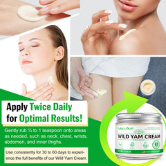 Nature Ziran Wild Yam Cream hand massage demonstrates quick absorption and soothing relief.