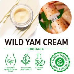 Nature Ziran Wild Yam Cream texture closeup showing creamy, non-sticky finish for all skin types.
