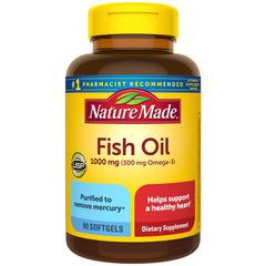 Nature Made Fish Oil 1000 mg softgels bottle, 90-count