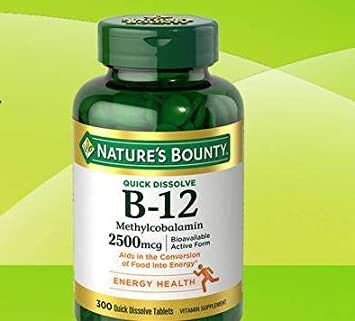 Nature's Bounty B-12 2500 mcg sublingual tablets, 300 tabs