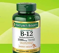 Nature's Bounty B-12 2500 mcg sublingual tablets, 300 tabs