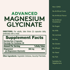 Graphic showing 360 mg magnesium per serving