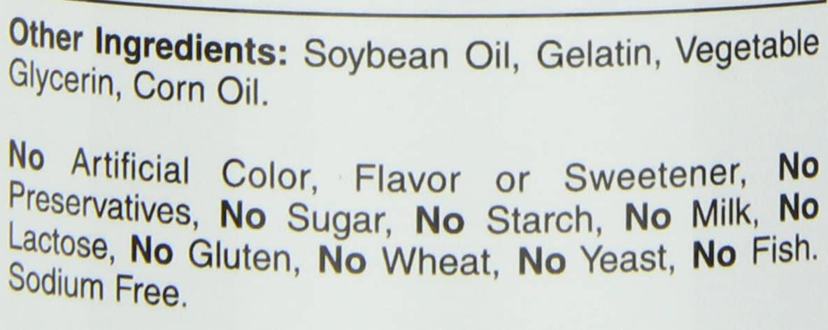 Softgel capsules outside the bottle