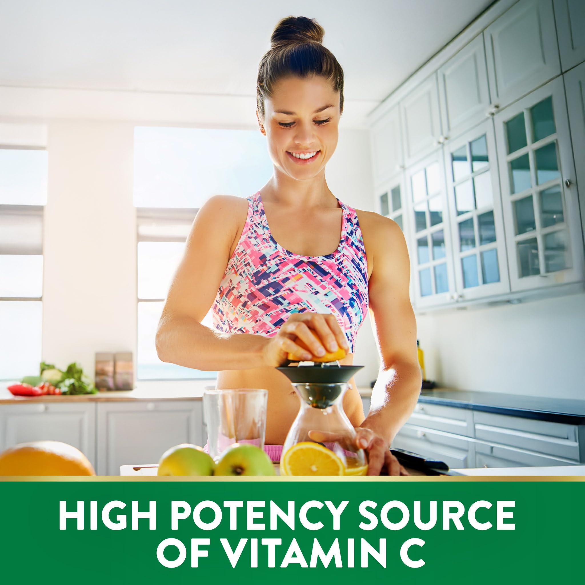 Nature's Truth Vitamin C packaging showing vegan and gluten-free label