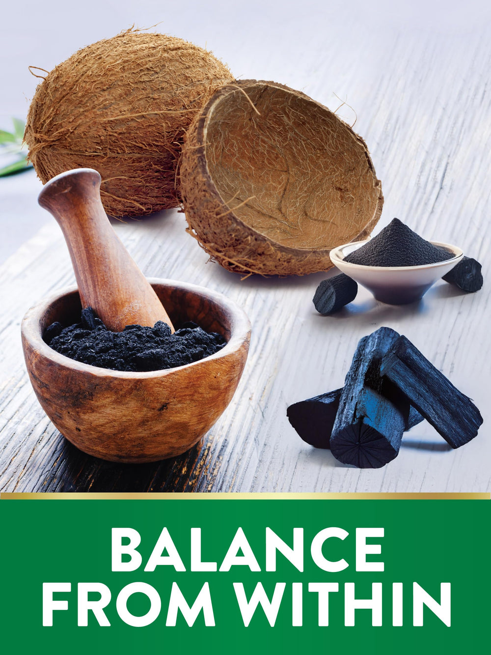 Coconut shells used to produce activated charcoal