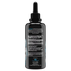 Close-up of Naturealm Lion's Mane tincture bottle label