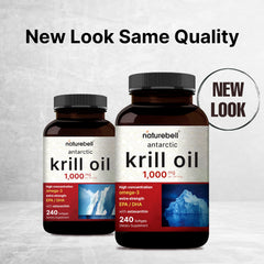 NatureBell krill oil softgels in bottle