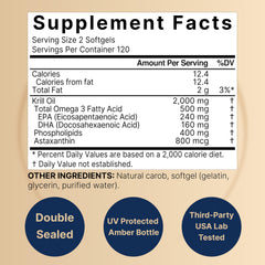 Bottle label showing 2000mg per serving