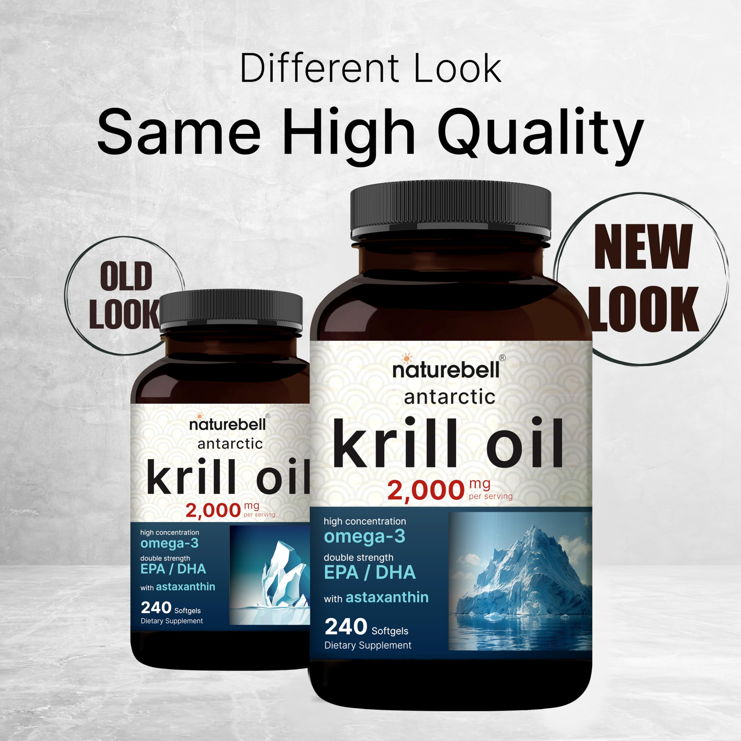 Close-up of krill oil softgels