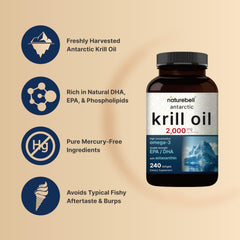 NatureBell Krill Oil bottle with branding