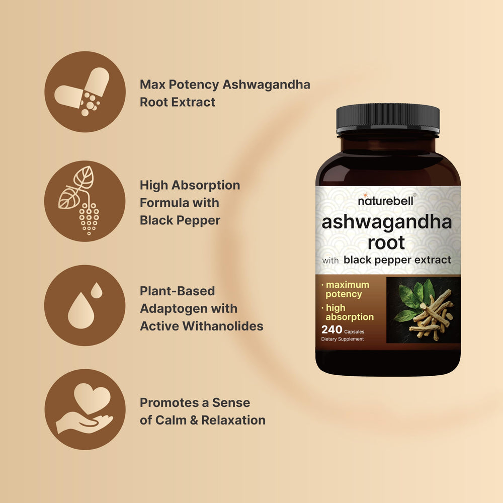 Relaxation support and calmness benefits from high-potency ashwagandha
