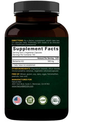 Vegan plant-based berberine capsules ready for ingestion