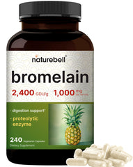 NatureBell Bromelain bottle with 1,000mg per serving and 240 capsules