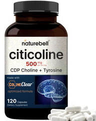NatureBell Citicoline 500mg + Tyrosine 50mg bottle hero