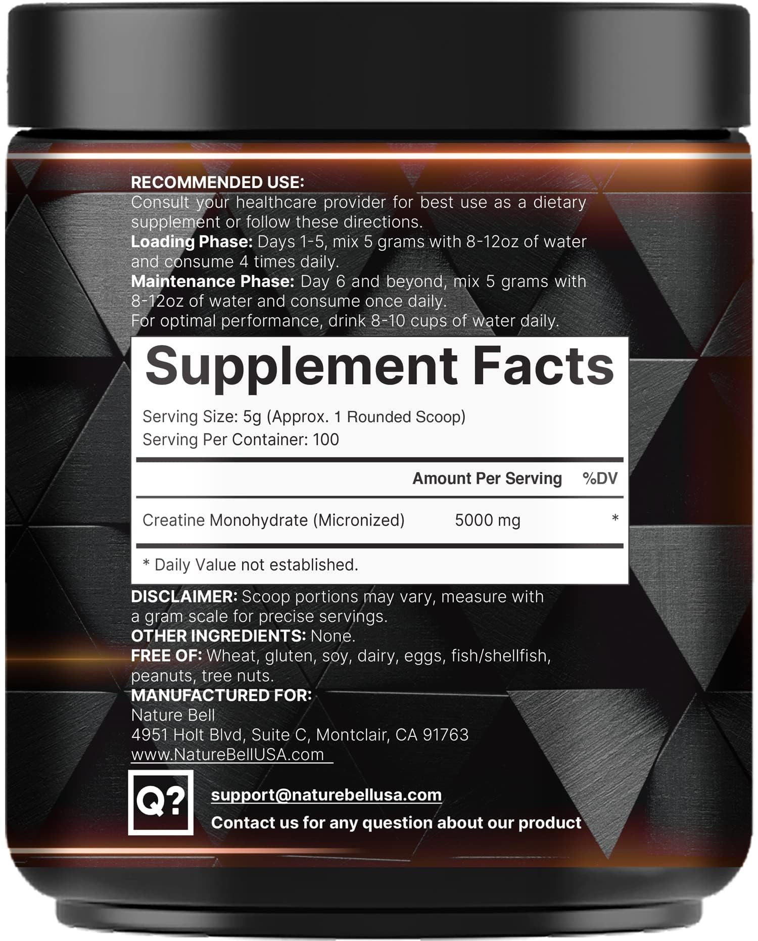 Close-up texture of micronized creatine powder