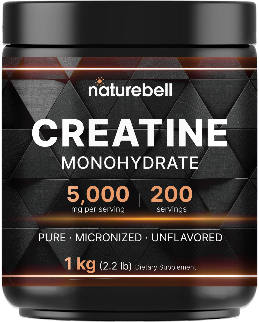Hero shot of NatureBell Creatine Monohydrate Powder 1000g