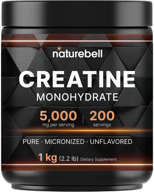 Hero shot of NatureBell Creatine Monohydrate Powder 1000g