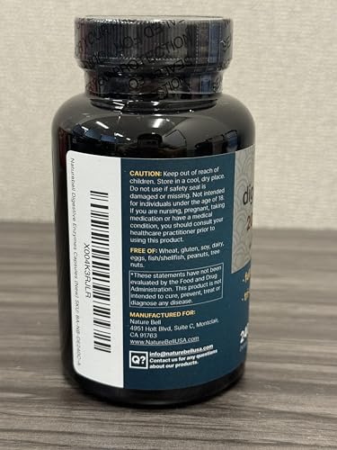 Close-up of NatureBell Digestive Enzymes capsules