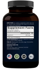 Close-up of NatureBell Huperzine A 400mcg per serving bottle