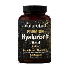NatureBell Hyaluronic Acid 250mg bottle front view with 240 capsules