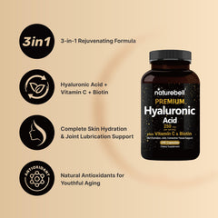 NatureBell Hyaluronic Acid 250mg nutrition facts panel