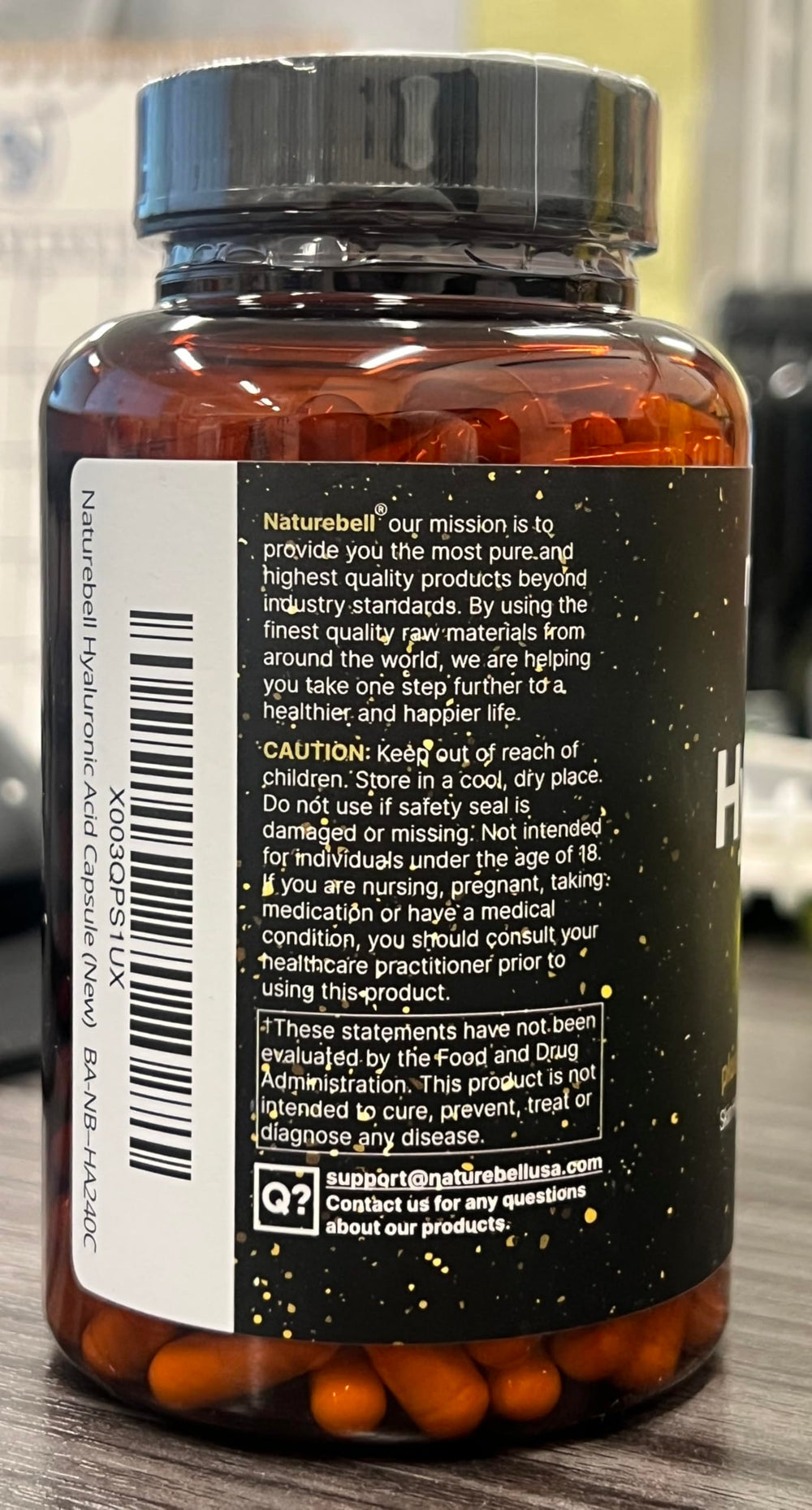 Open bottle with capsules displaying 240 capsules per bottle