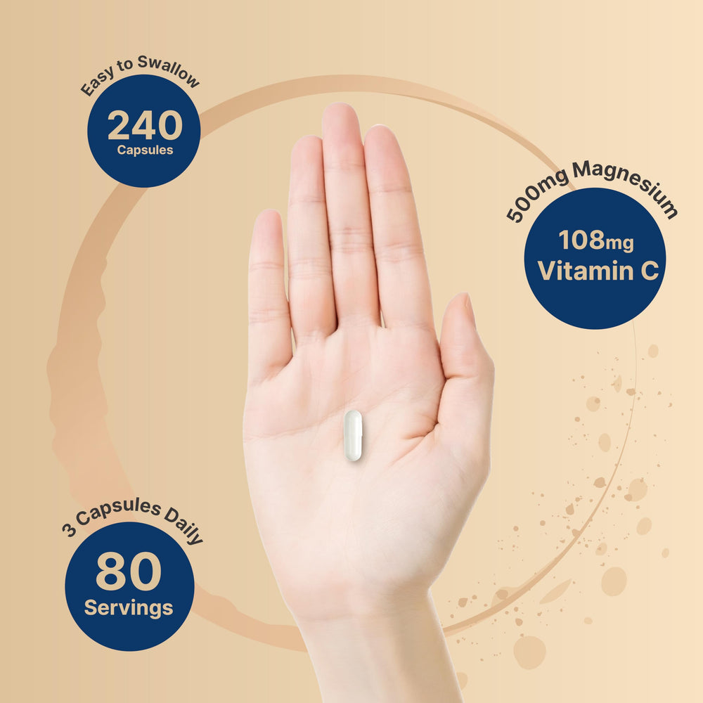 NatureBell magnesium citrate 500mg bottle label detail