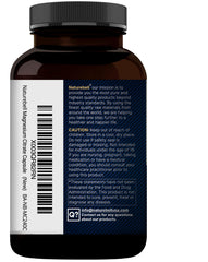 Serving size guide for NatureBell magnesium citrate 3 capsules per serving