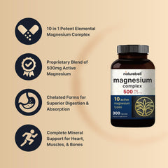 Illustration of the 10 active magnesium forms including glycinate and citrate