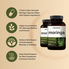 480-count bottle of NatureBell Moringa capsules