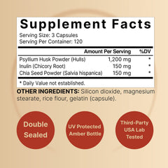 Close-up of NatureBell psyllium husk capsules