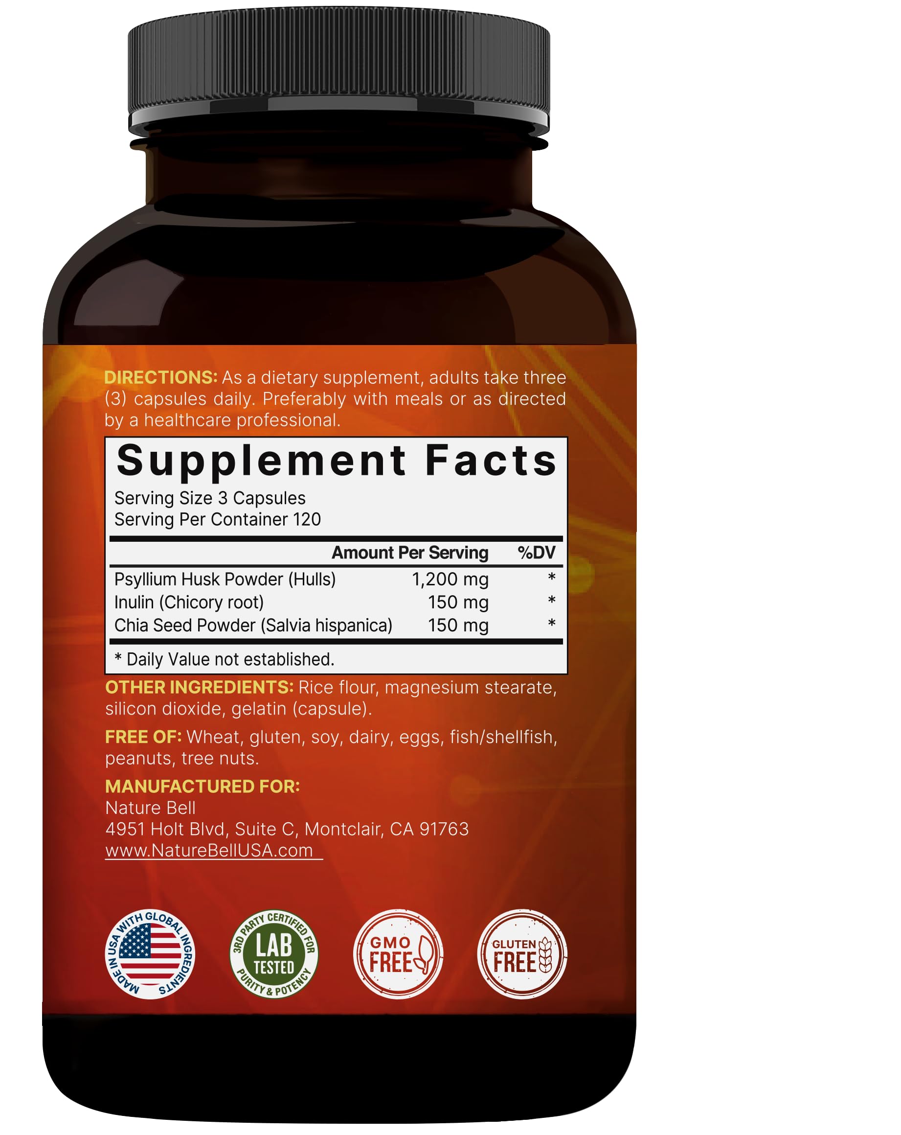 Allergen-free and third-party tested label