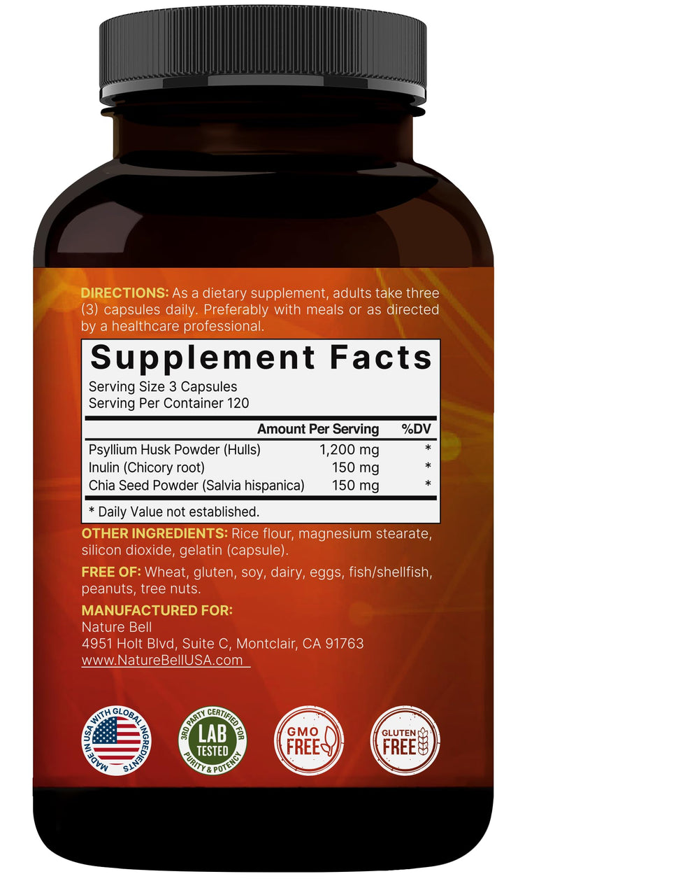 Allergen-free and third-party tested label