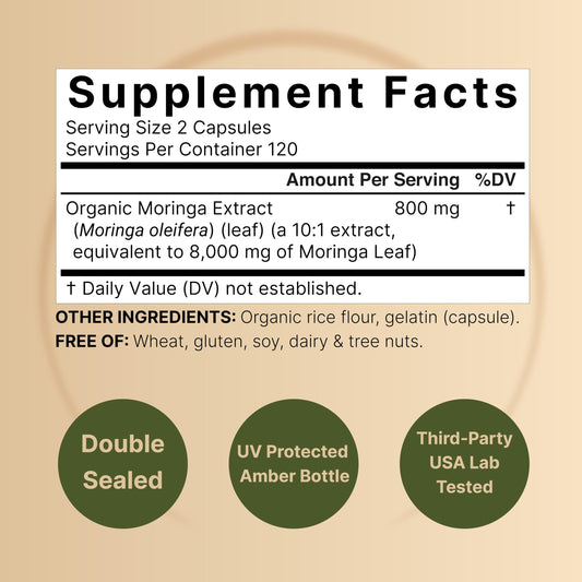 NatureBell Pure Moringa 2-pack hero image with bottle