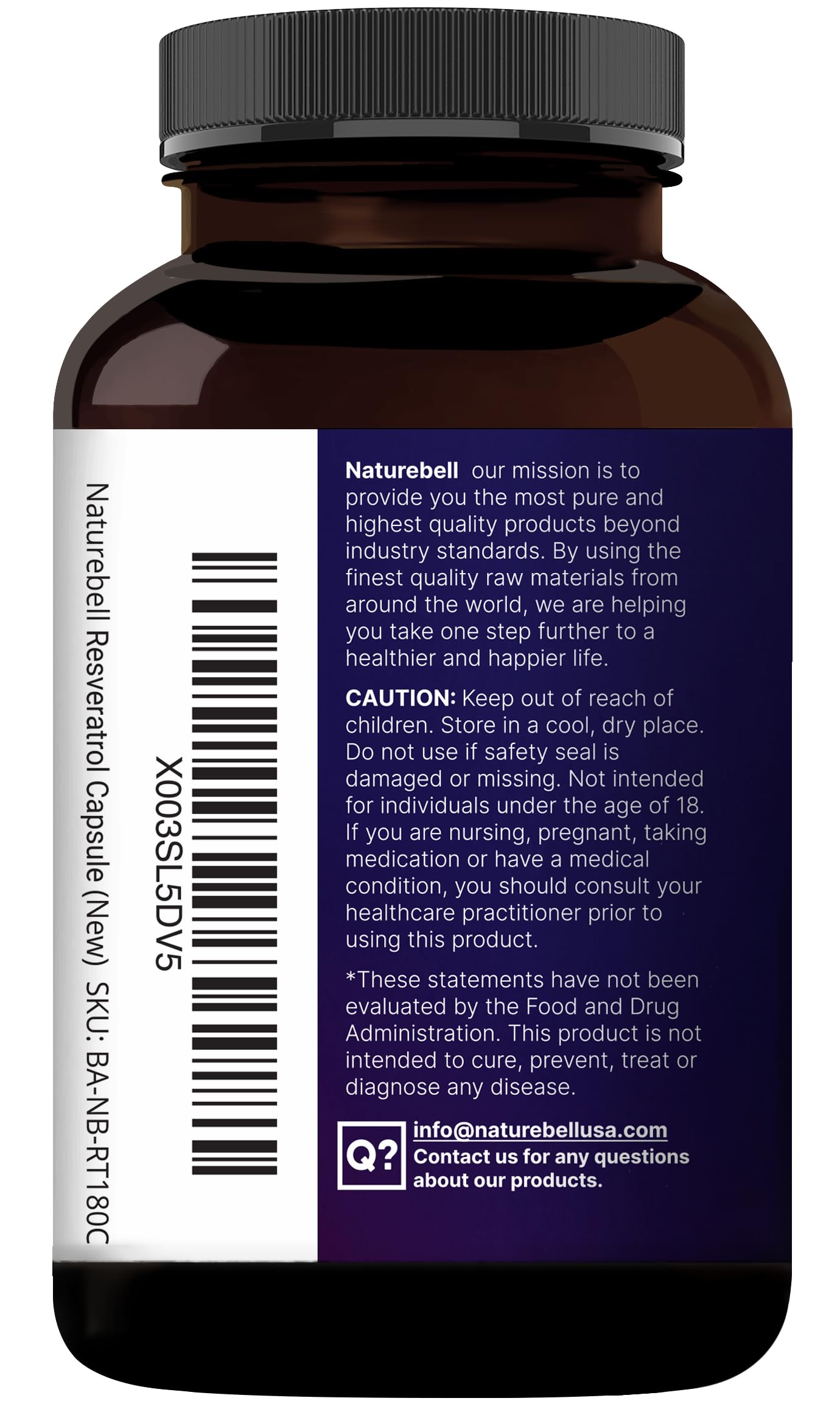 Lifestyle image of a person taking a NatureBell Resveratrol capsule