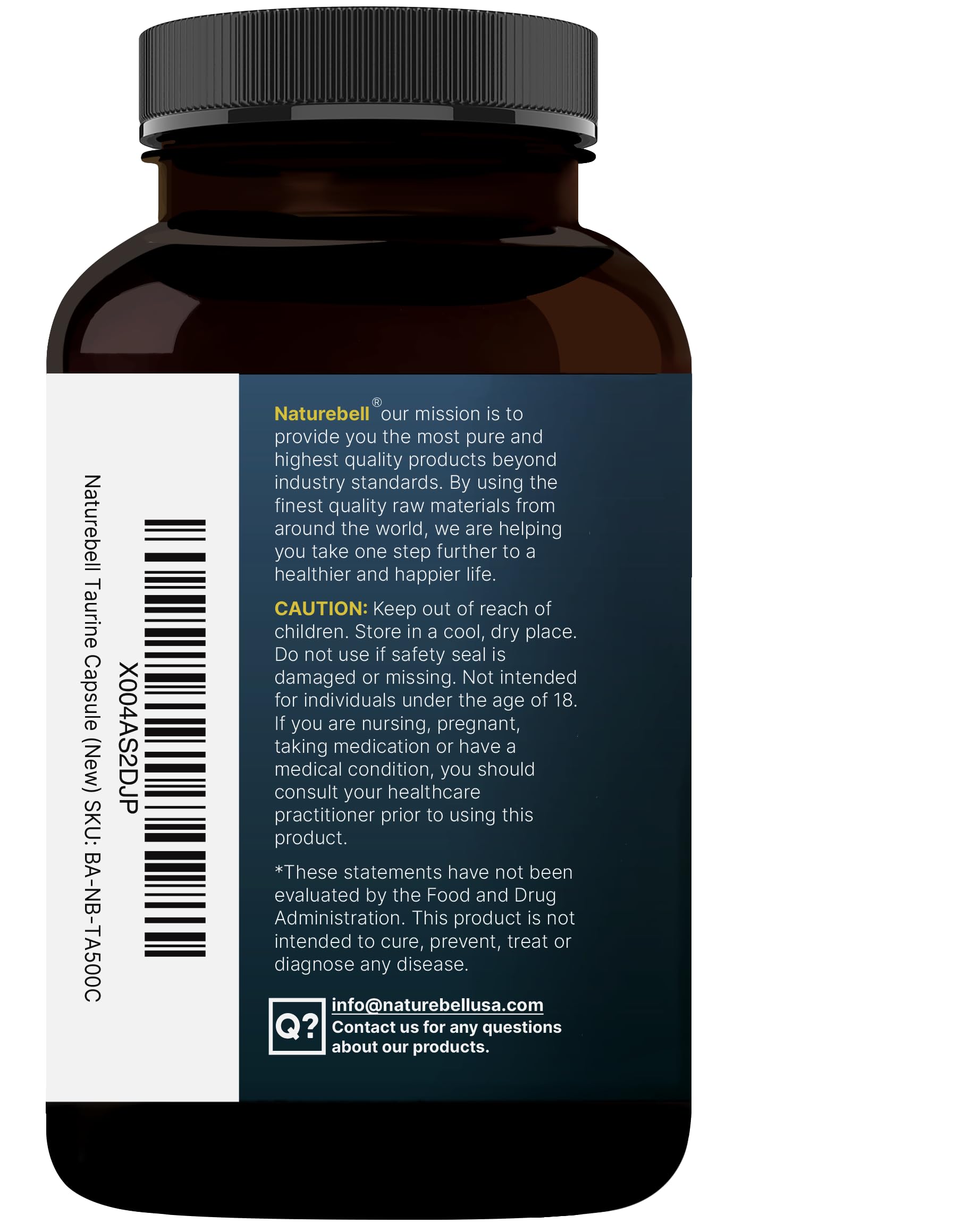 NatureBell Taurine product label and packaging