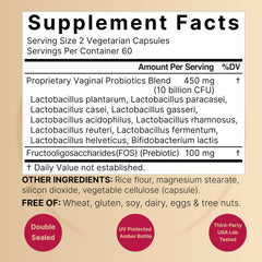 Illustration of Lactobacillus and Bifidobacterium strains for vaginal health