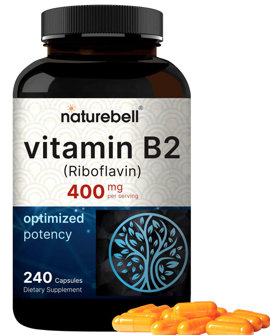 NatureBell Vitamin B2 Riboflavin 400mg bottle - 240 capsules
