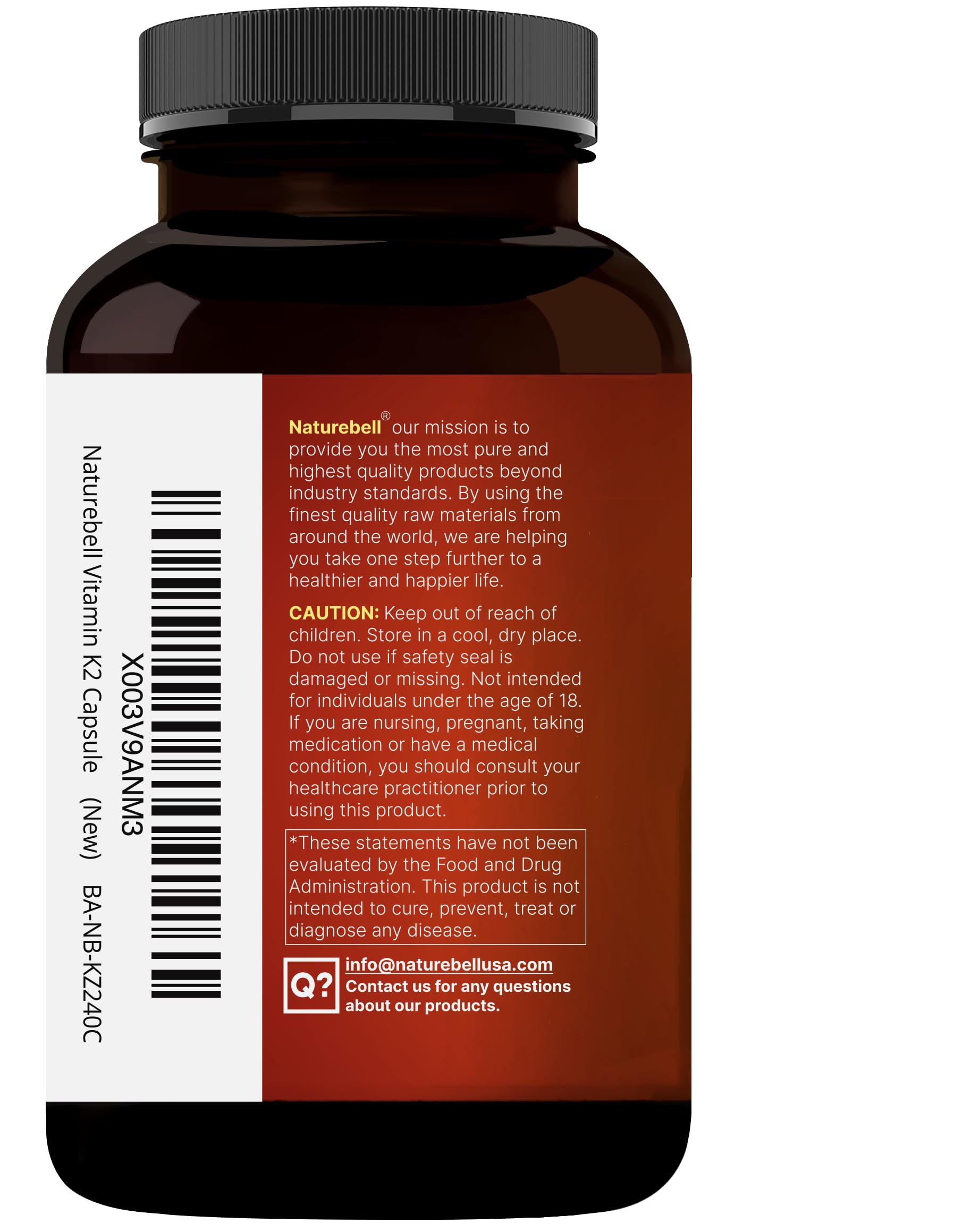 Product packaging and label details