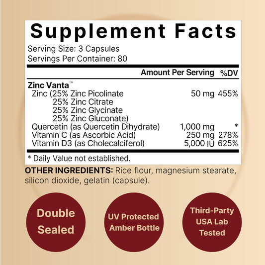 Front packaging image of NatureBell Zinc Quercetin 2-pack